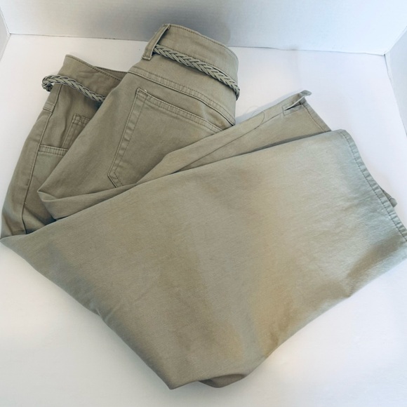 Riders by Lee Slender Stretch Ladies Capris Tan Size 12 Medium Cotton Spandex - Picture 14 of 16